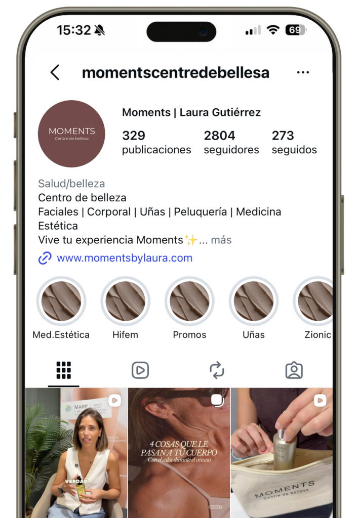 Gestión de redes sociales para Moments