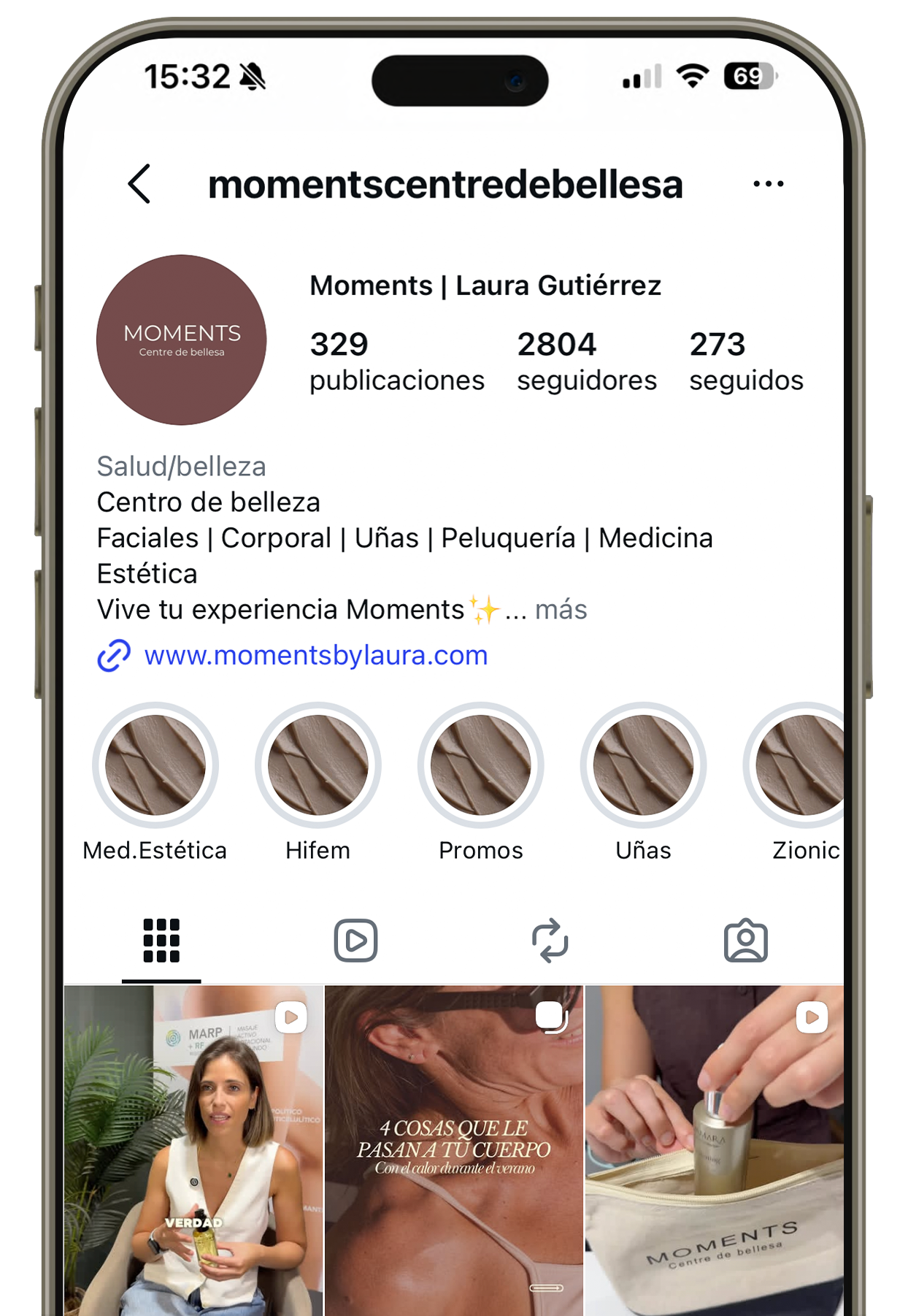 Gestión de redes sociales para Moments